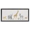 Stupell Industries Adorable Jungle Animals Wildlife Framed Floater Canvas Wall Art